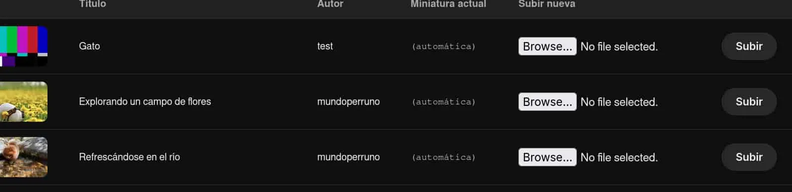 thumbnails